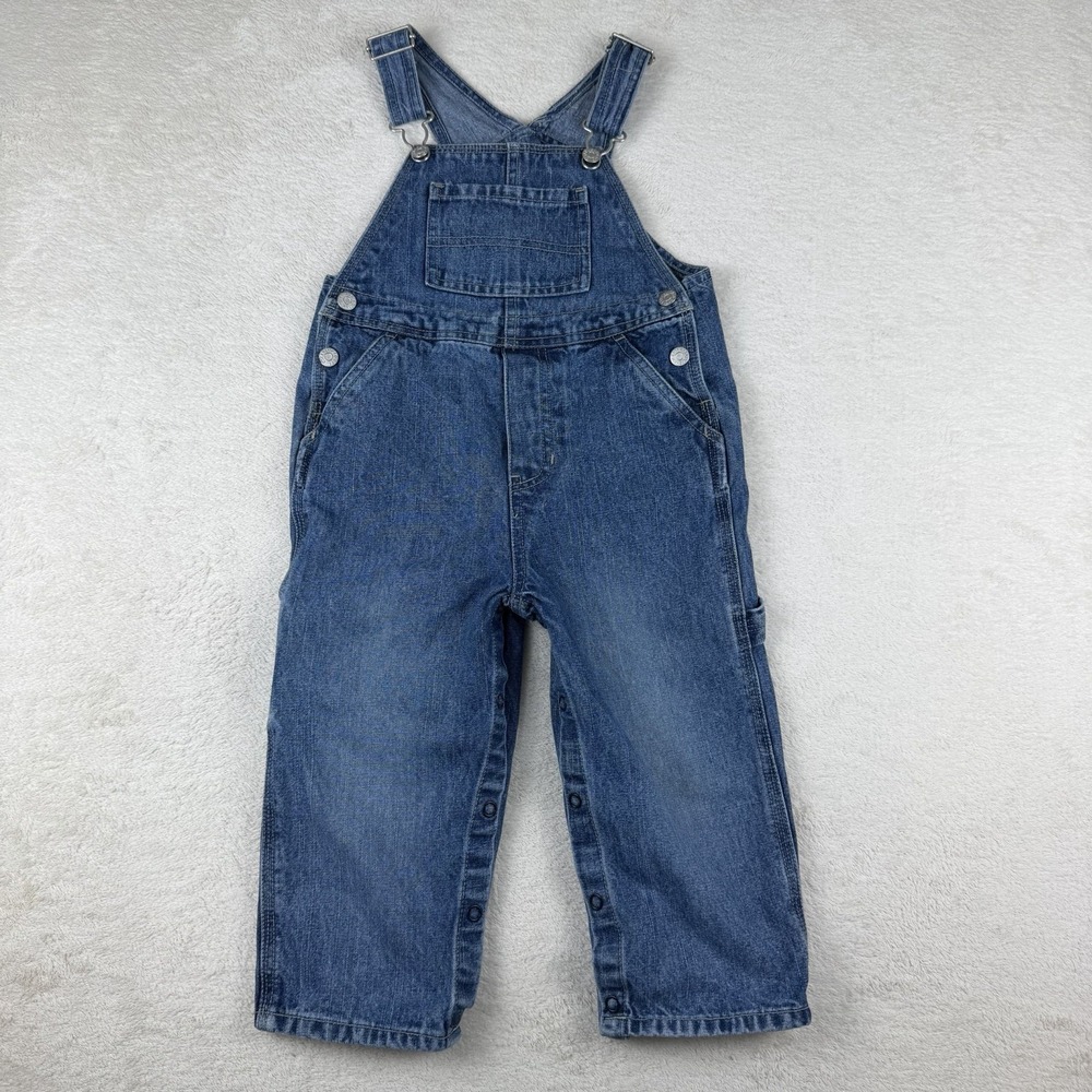 The Children's Place Blue Denim Carpenter Overalls Jeans Toddler 24 Months-EUC